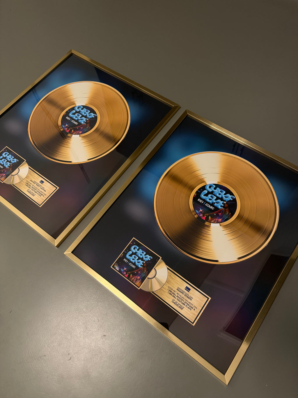 VINYL RECORD PRINT AWARD - GOUD