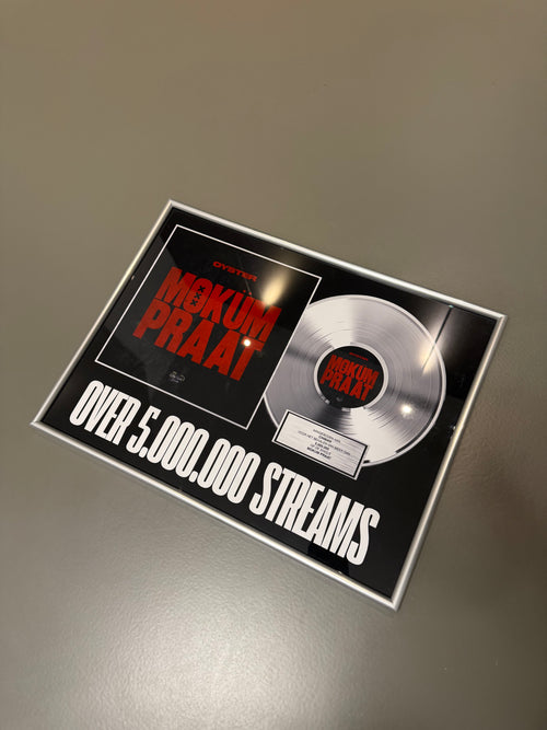 VINYL RECORD PRINT AWARD LIGGEND - ZILVER