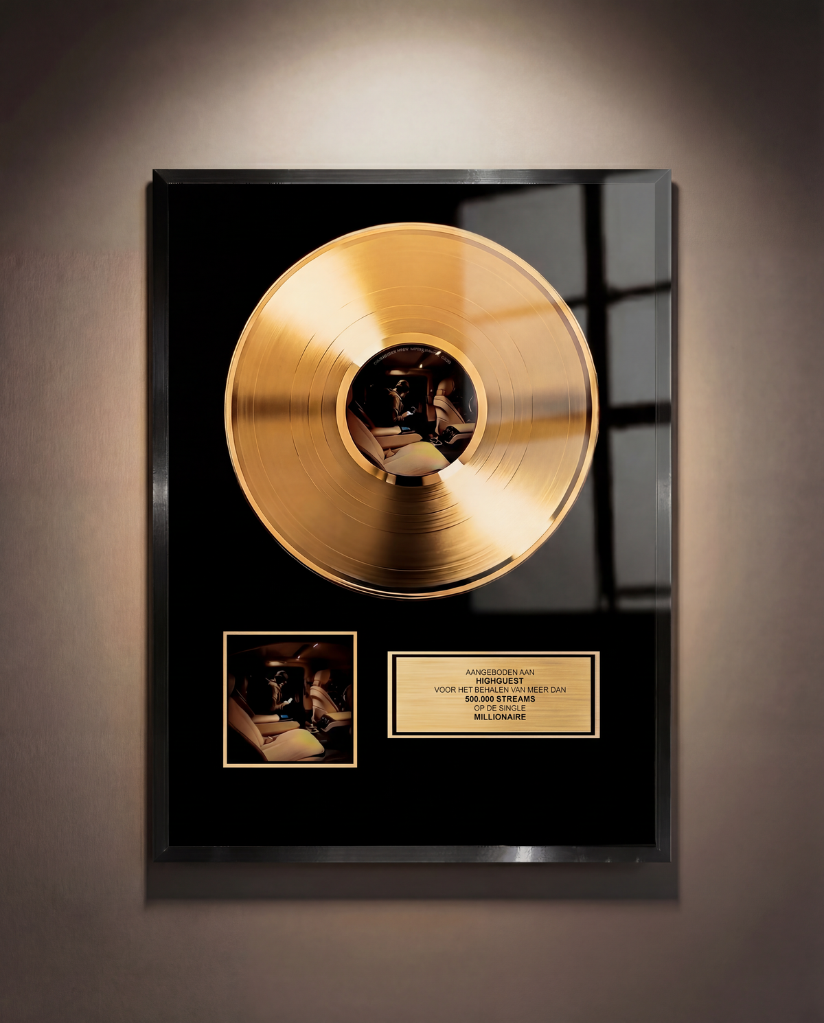Vinyl Record Award PRINT — Goud